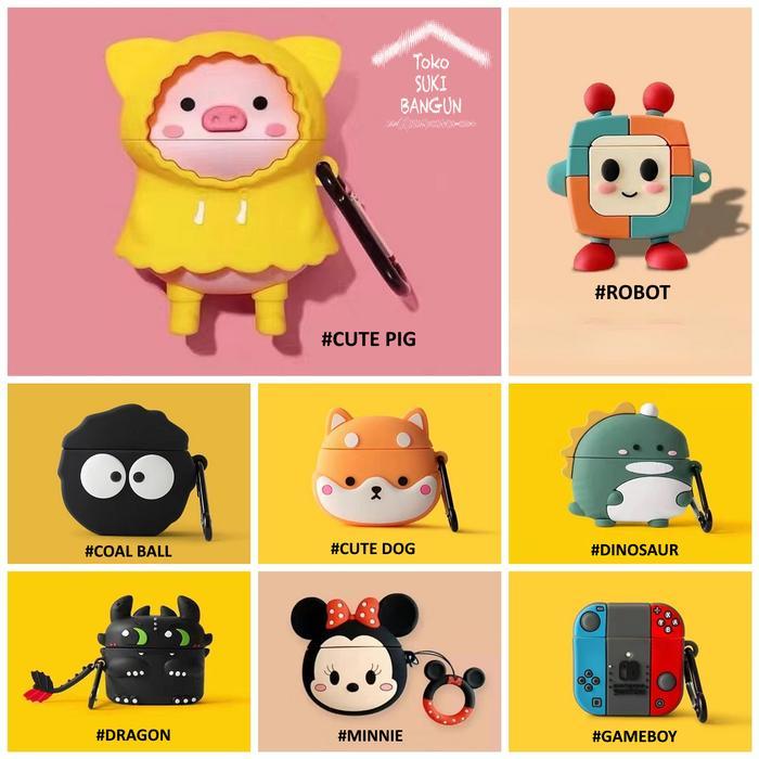 Case untuk Lenovo LP40 TWS Rubber CUTE CARTOON LP 40 Cover Casing Pouch