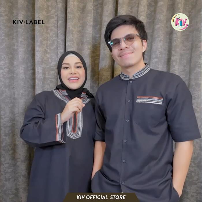 KIV Sarimbit Cream Bayanaka Series Lebaran Baju Muslim Raya Keluarga Family Set Couple Gamis Pasanga