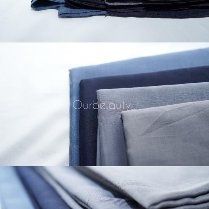 Kerudung Hijab Segi Empat Umama basic Voal Navy Grey Series