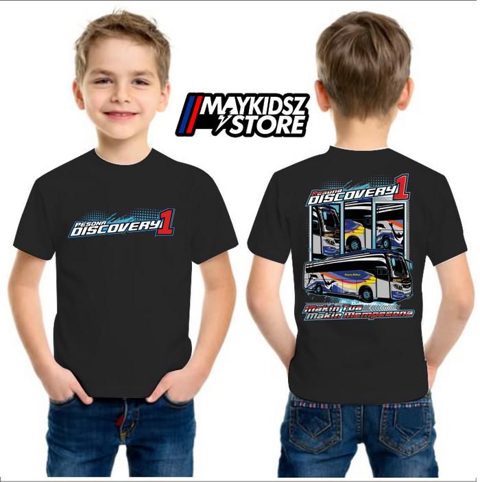 BAJU KAOS BUS SUGENG RAHAYU DISCOVERY 1 MAKIN TUA MAKIN MEMPESONA T-SHIRT BUS ANAK USIAA 4-12TAHUN B