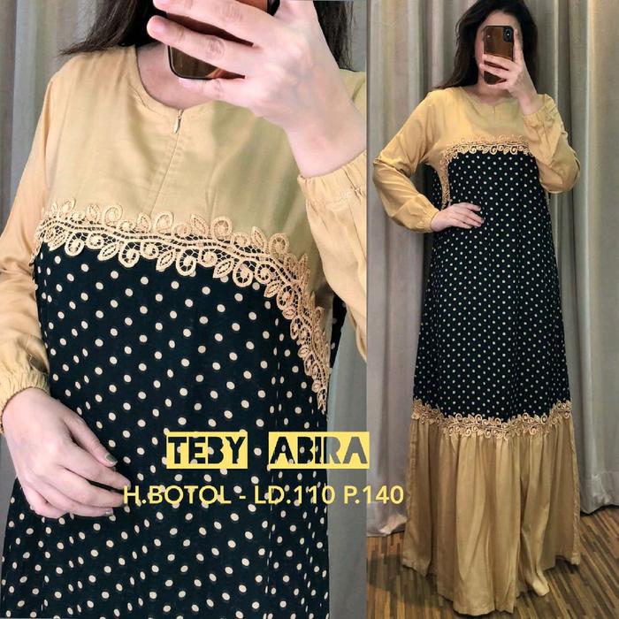 Daster Teby Abira bahan rayon premium kombinasi