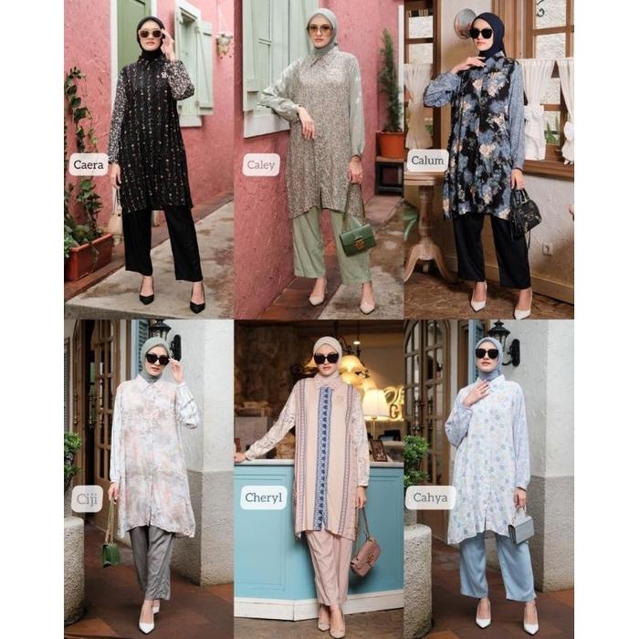 Terbaik Eugenie Set//Nuna Set Tunik//Eyberli.Id//Setelancelana