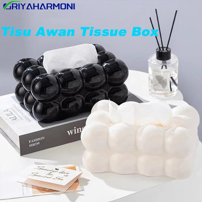 Kotak Tisu Awan Aestethic Tissue Box Ornamen Meja Ruang Tamu Rumah Mewah Tempat Tisu Plastik