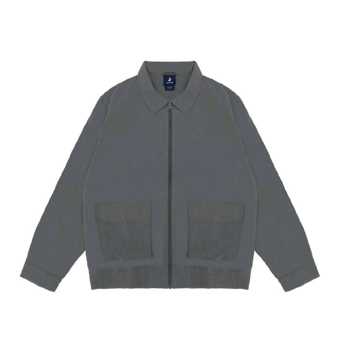 3Second Men's Trucker Zipper Jacket Regular Fit Nylon Porgy HP-160225 Jaket Pria