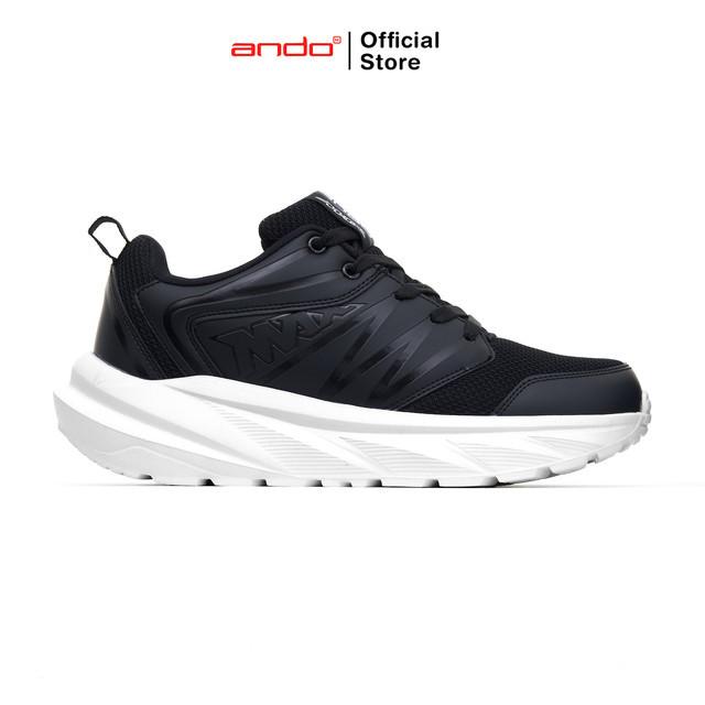 Ando Official Sepatu Sneakers Fitbar Pria Dewasa - Hitam/Putih