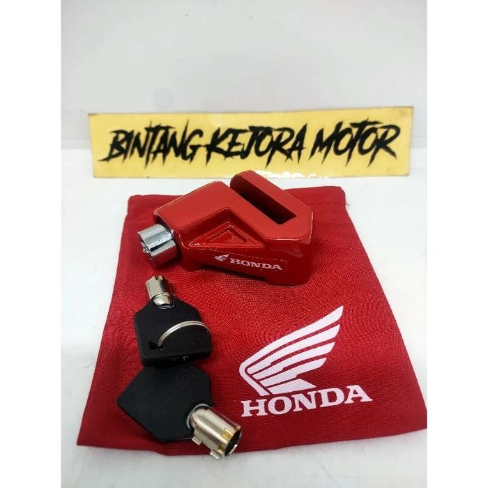 KUNCI GEMBOK HONDA GEMBOK CAKRAM GEMBOK PENGAMAN KENDARAAN MOTOR DISLOCK DISC LOCK ORI AHM SALE