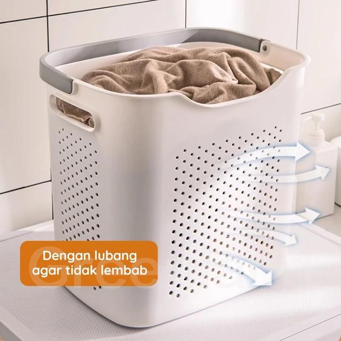 Keranjang Pakaian Kotor Keranjang Laundry Plastik Laundry Bag Serbaguna Multifungsi Bak Baju Pelasti