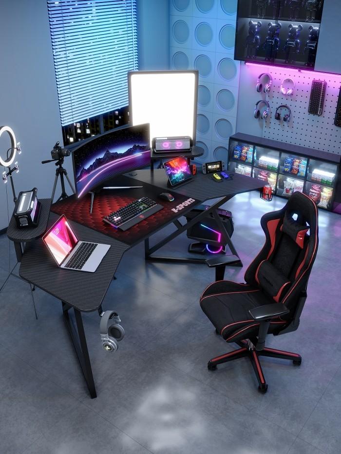 Highline Meja Gaming Meja Komputer Gaming Desk Premium