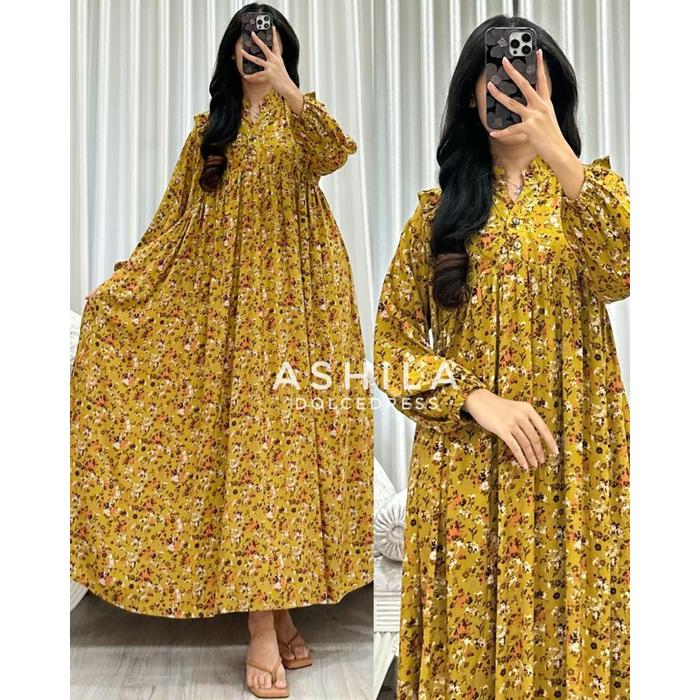 【NEW】 DASTER ARAB DOLCE ASHILA DRESS RAYON MOTIF BUSUI BUMIL NYAMAN