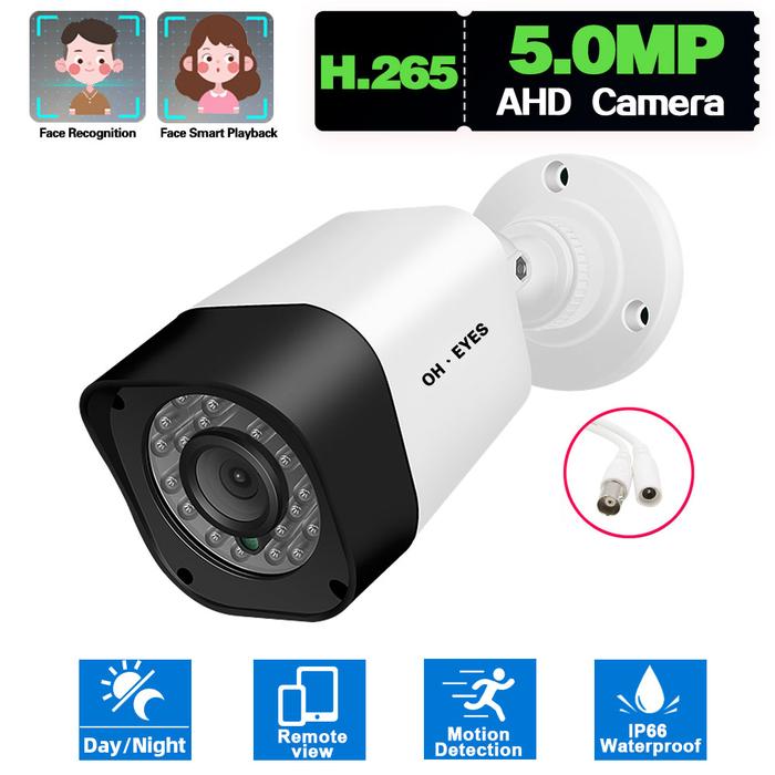 Wired CCTV Analog Camera 5MP Outdoor Night Vision Video Surveillance