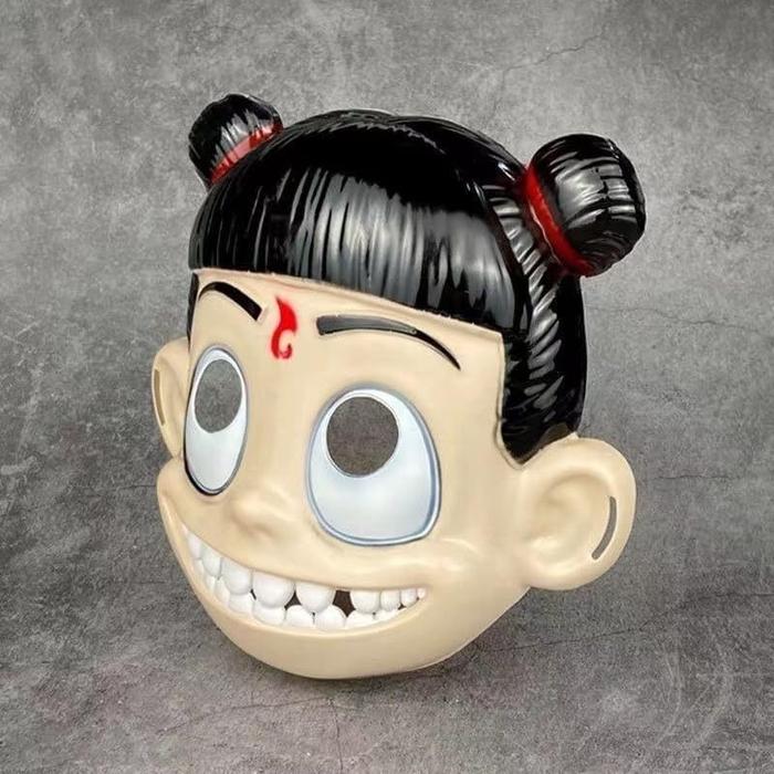 Masker Nezha Devil Boy Topeng Karakter Anime Cosplay Prop Unik Mainan Karakter