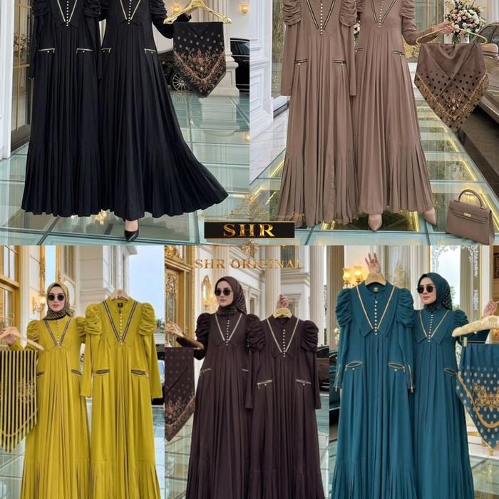 SHR BAJU GAMIS SHR REMPEL COD Original dengan Desain Elegan dan Warna Menarik untuk Penampilan Anda