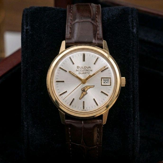 vintage bulova accutron with good year logo dial from 1970