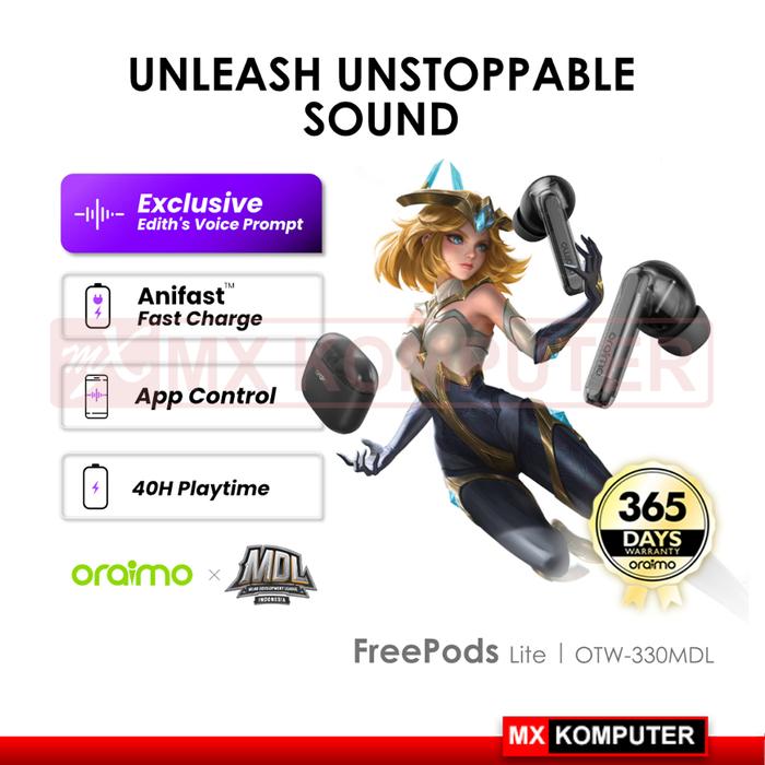 Oraimo X MDL TWS Earphone Bluetooth v5.3 Freepods Lite ENC OTW-330