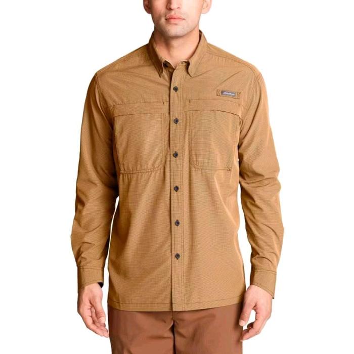 Kemeja Outdoor Pria Eddie Bauer Lengan Panjang – Cokelat Tua (Size L)