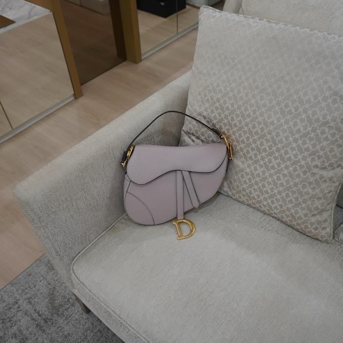 Dior Saddle Medium Grained Leather Pink GHW 2019 GARANSI 100% AUTHENTIC