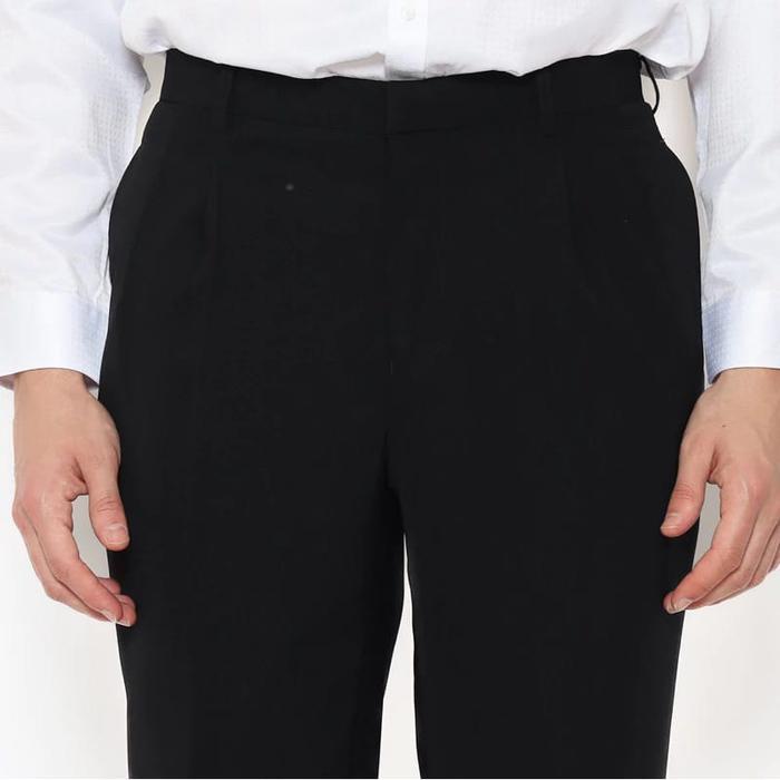 Terlaris Lawell Celana Panjang Pria Formal Regular Fit Cameo Hitam
