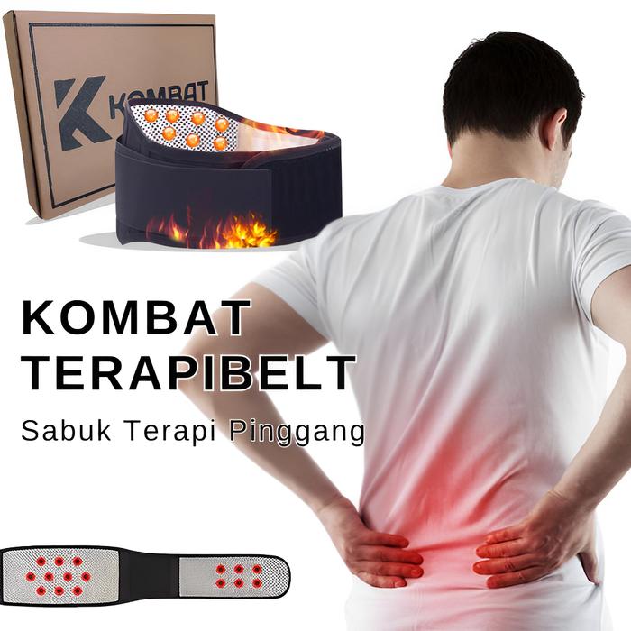 SABUK PANAS TERAPI PINGGANG Sabuk Terapi Pinggang Magnetik Batu Turmalin Premium Quality 20 Titik Ma