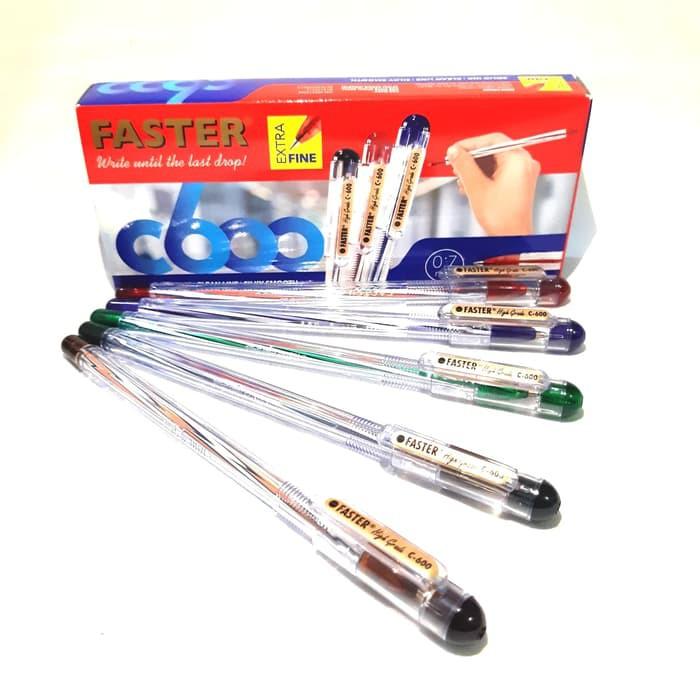 [ PACK ] Pulpen Ballpoint 0,7 - Faster C-600 MURAH!