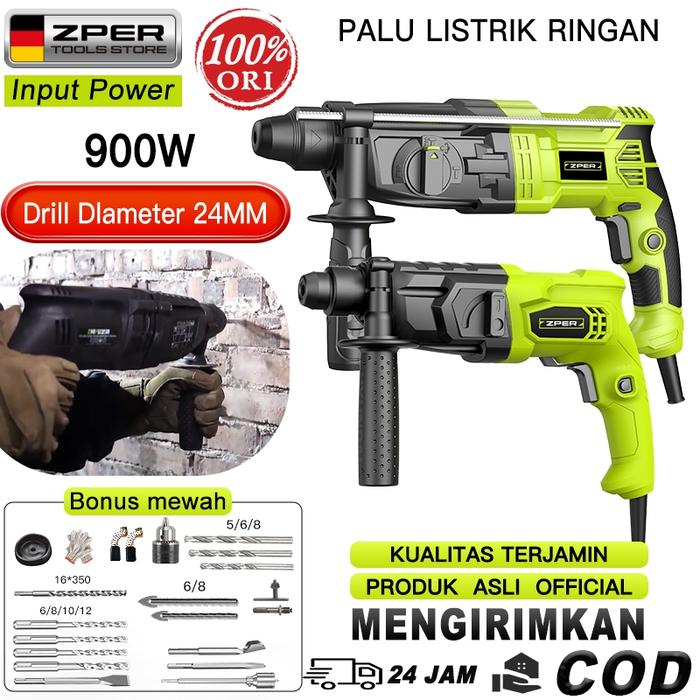 ZPER Bor Listrik Mesin Bor Baterai Palu Listrik Rotary Hammer Untuk Bobok Beton Tembok bor beton hit