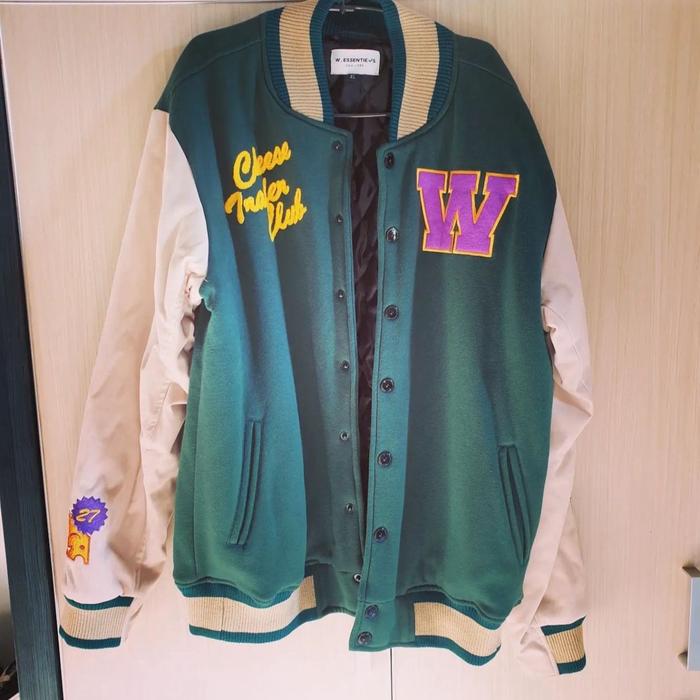 Varsity Jacket W Olive Green