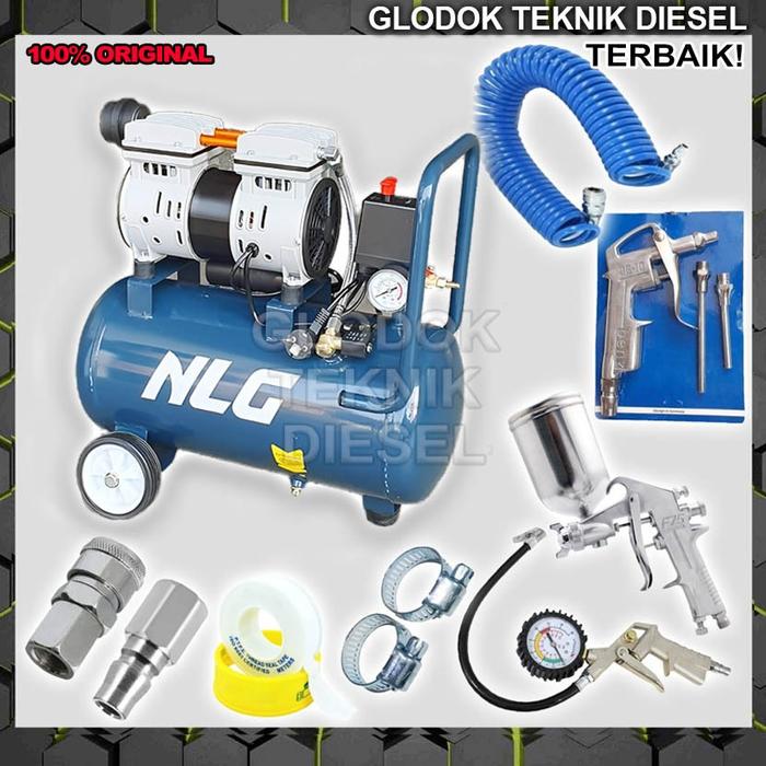 NLG Kompresor Angin Portable Oilless 1 HP 24 LITER Mini Air Compressor Udara OL OA 1024 OL1024 ARTIX