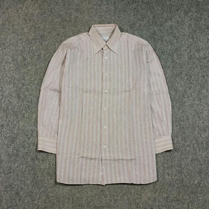 kemeja salur pria lengan panjang ERMENEGILDO ZEGNA  size fit XL second