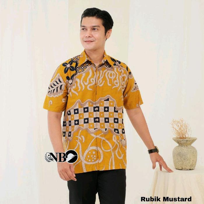 baju hem batik pria dewasa lengan pendek M L XL XXL Nyaman Kemeja Atasan priaburgundy Abstrak solo s