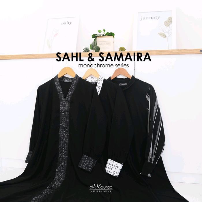 SAHL & SAMAIRA ABAYA JETBLACK AL-HAURAA