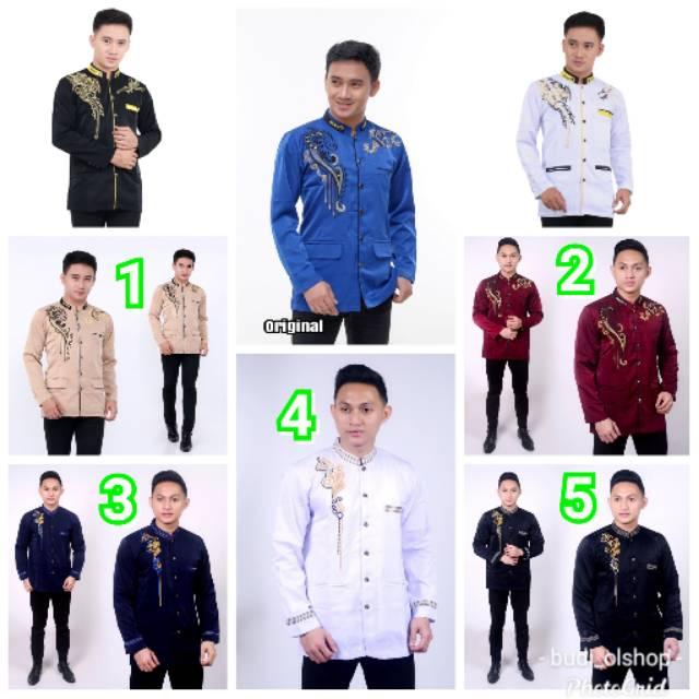 Pria Koko Modern Bordir Premium Jasko Ukuran M L XL XXL