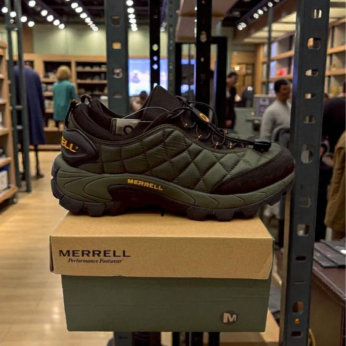 Merrell Performance Footwear Sepatu Outdoor Hiking Trail Waterproof Quilted Army Black Guarantee