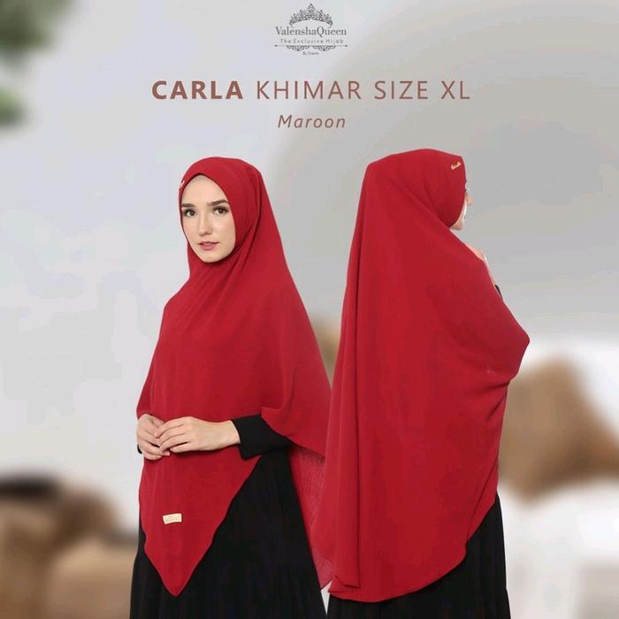 Khimar crinkle Carla xl / Khimar lancip crinkle Carla xl valenshaqueen