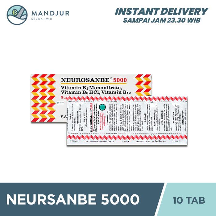 Neurosanbe 5000 10 Tablet - Vitamin B Kompleks Neurotropik