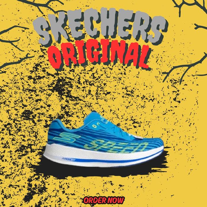 Sepatu Skechers Go Run Razor 4 Blue Men's ( 246075/BLLM ) Original