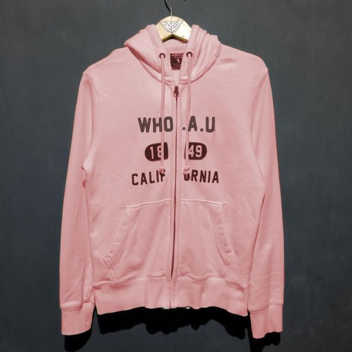 Jaket Hoodie WHO.AU California Zipper Pink Pria Wanita / Hoodie Stm WHO AU Premium Quality Distro Te