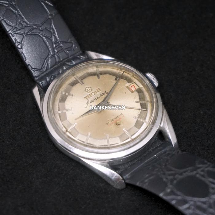 Titoni Airmaster Date Manual Winding 21 Jewels Swiss 30mm Men Watch Jam Tangan Pria