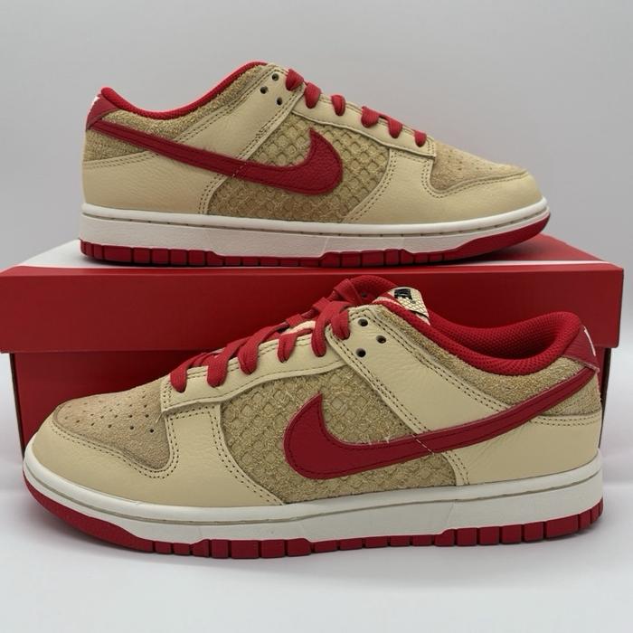 Nike Dunk Low Retro SE Strawberry Waffle "Pale Vanilla/University Red" Original BNIB Casual Sneakers
