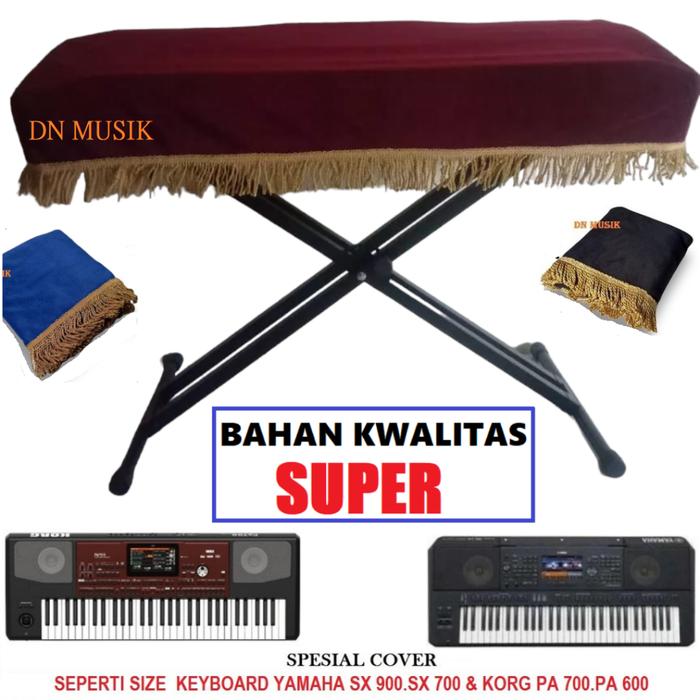 COVER KEYBOARD YAMAHA PSR SX 900.PSR SX 700.PSR  SX 600 DLL ( SPESIAL COVER YAMAHA TIPE PSR S ) BLUD