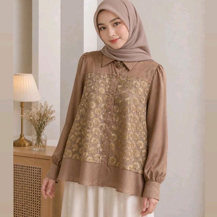 blouse bunga vintage kekinian