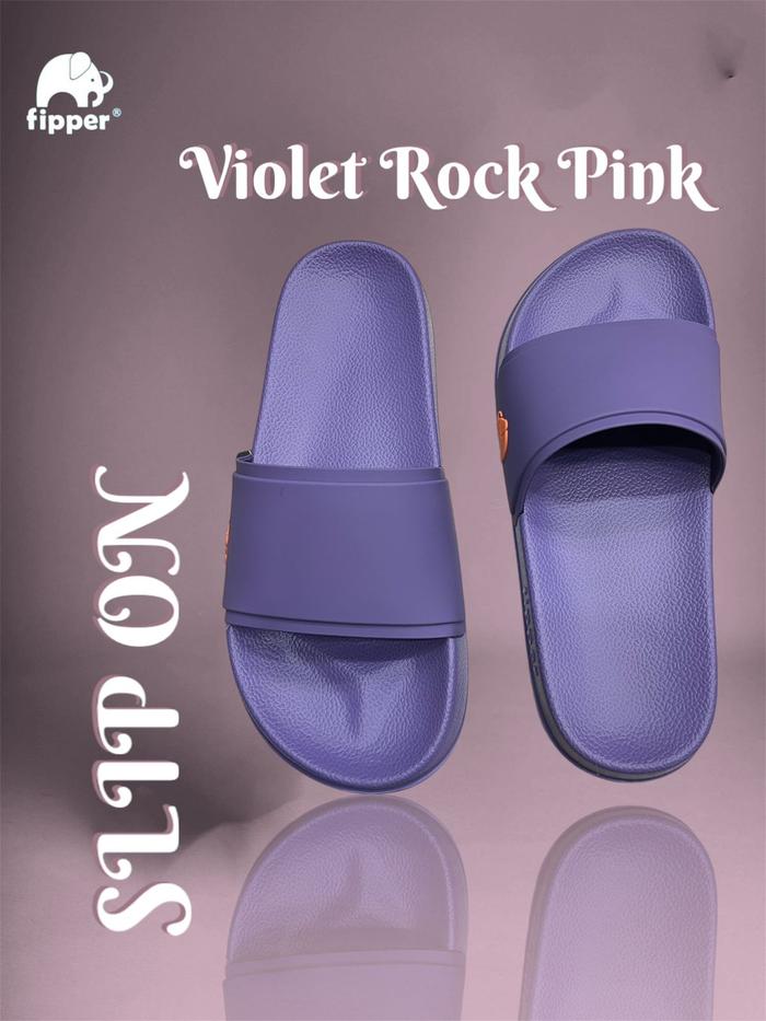 Fipper - Slip On Purple Impul / Purple Impul / Orange Sendal Karet Pria Selop wanita
