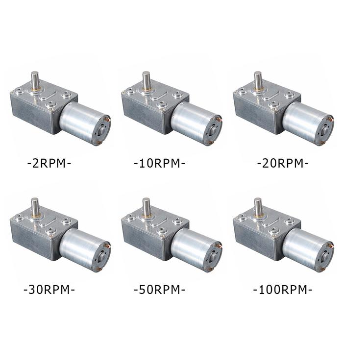 2-100RPM 6V Worm Gear Motor DC High Torque Low Speed Worm Electric