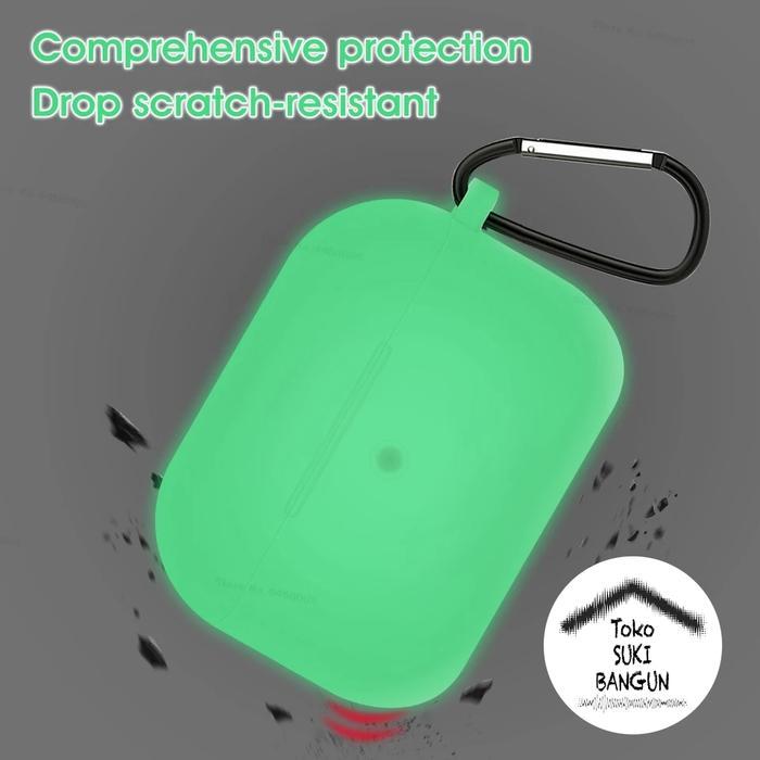 Case untuk Airpods Pro GLOW IN THE DARK Silicone Rubber Casing Cover Pouch Protector