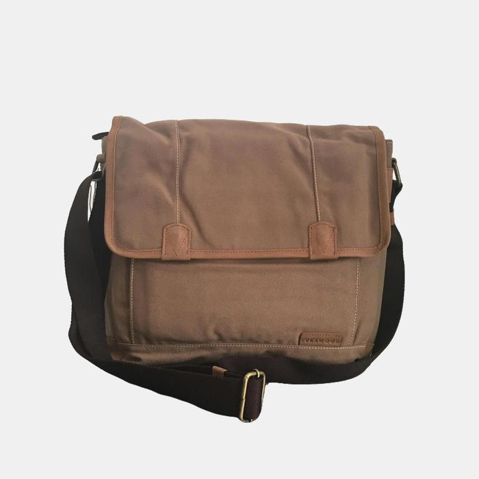 Tas Premium Evrawood Baraga Postman - Milkbrown / Tas Selempang - Kanvas