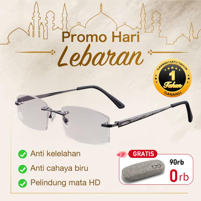 GJ - kacamata baca plus pria kacamata superior rimless titanium frameless Buruan Sebelum Kehabisan