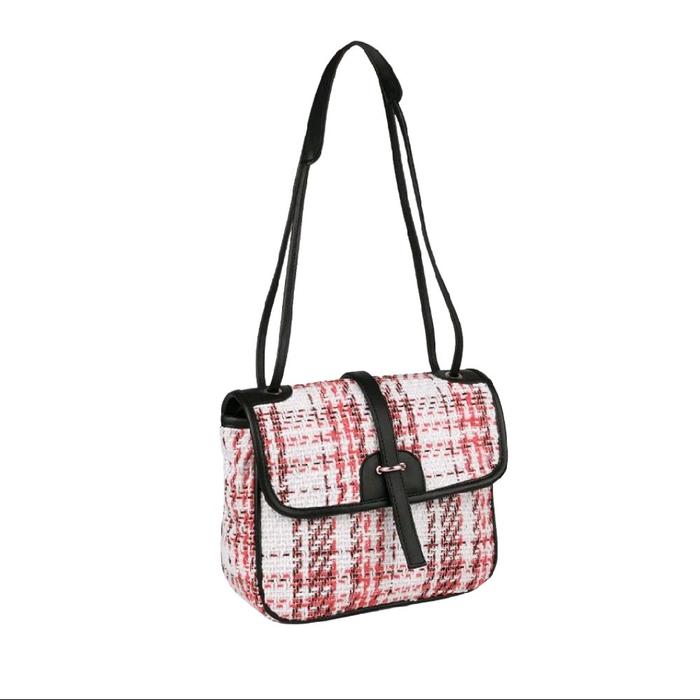 Vhe Tweed Acrilic Shoulder Bag Wanita
