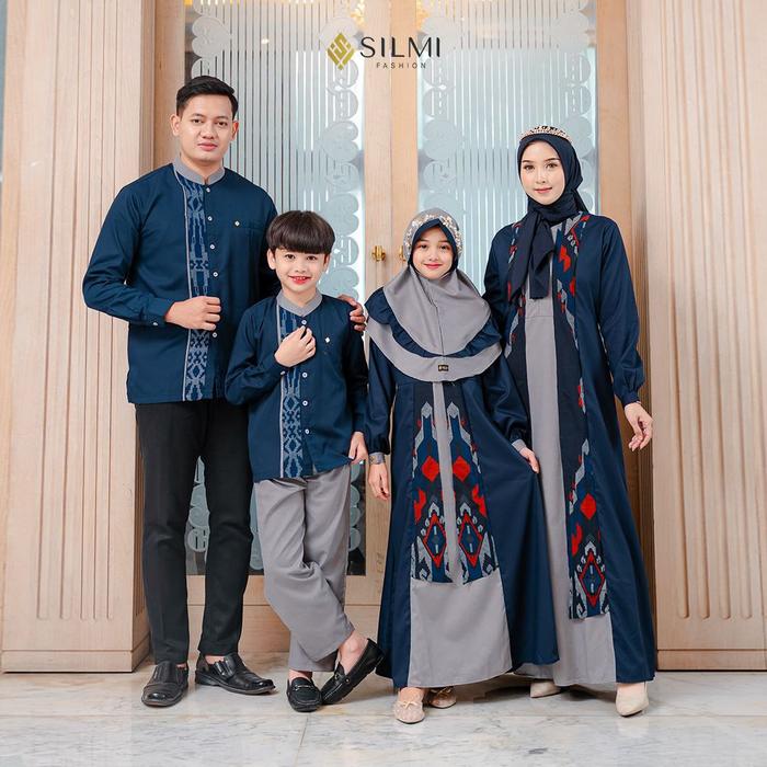 SILMI Rengganis Family Baju Couple Pasangan Keluarga Terbaru Dress Gamis Motif Kekinian Muslim Busui