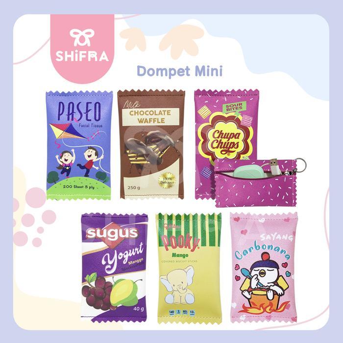 Shifra Tempat Masker Dompet Masker Pouch Koin Unik Snack Gambar Lucu