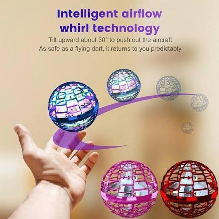 Ufo Terbang Led Bola Terbang UFO Ajaib / Boomerang Gasing Bola Terbang / FlyNova Spinner Toys LED