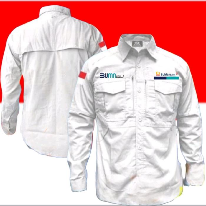 kemeja tactical PT bukit asam baju PT bukit asam seragam PT bukit asam Pdh PT bukit asam kemeja kerj