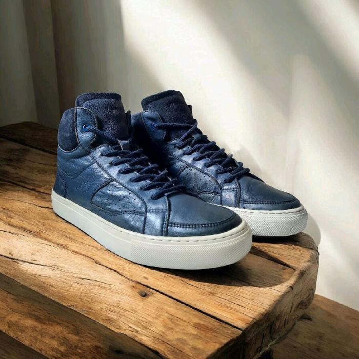 Dockers by Gerli Men's High top, 7 Navy Leather